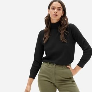 everlane organic cotton waffle turtle neck